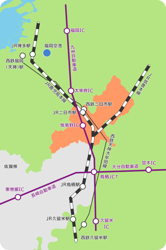 筑紫野市周辺地図