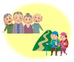 仲間と一緒にプラステンのイラストです。