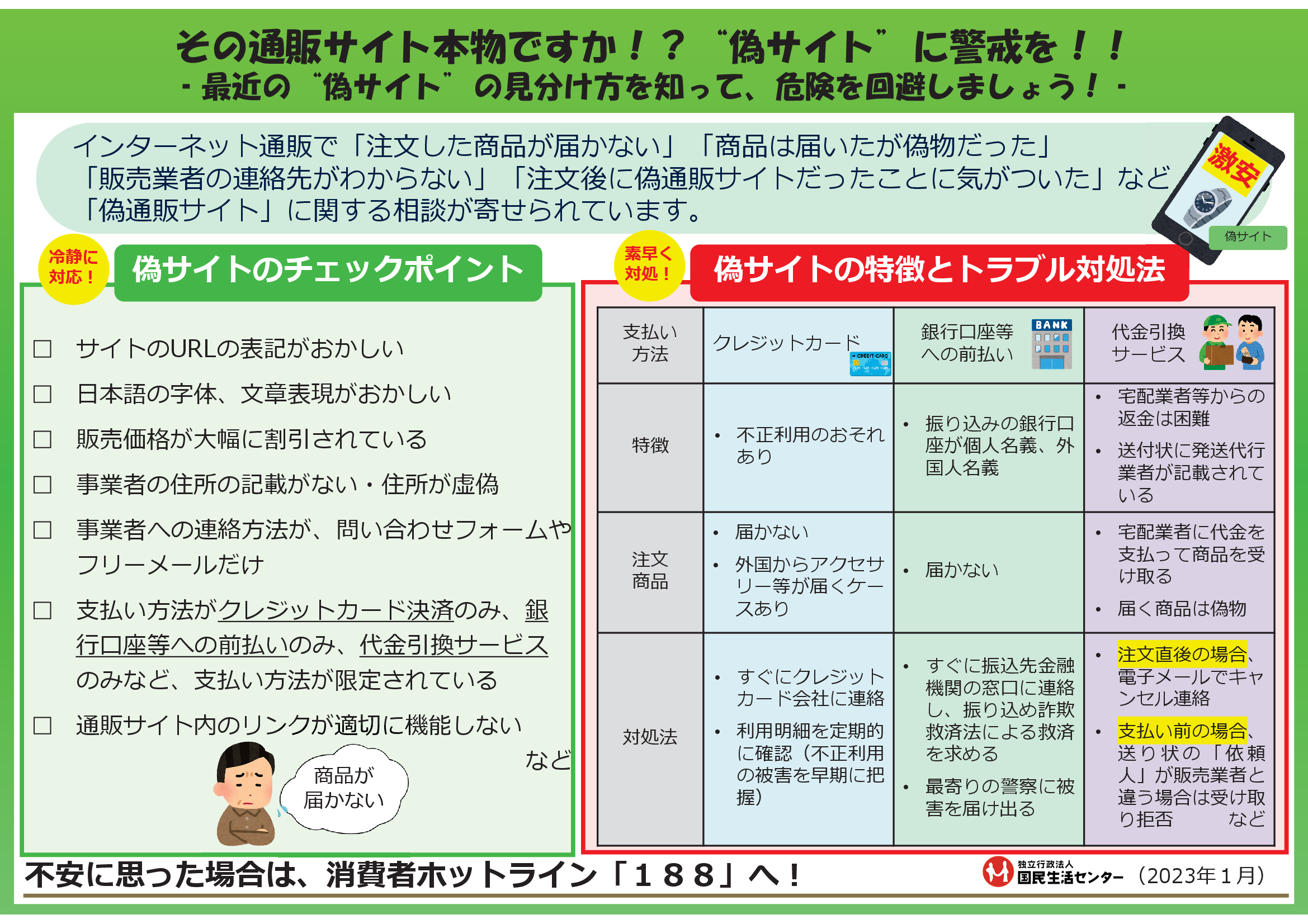 その通販サイト本物ですか！？“偽サイト”に警戒を！！