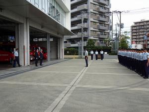 筑紫野太宰府消防組合正副管理者就任式に出席する平井一三市長