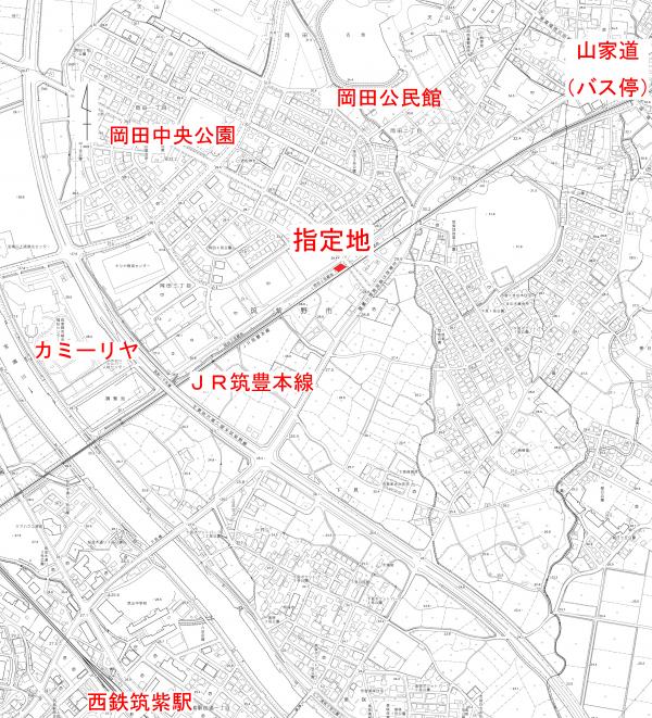 岡田遺跡位置図