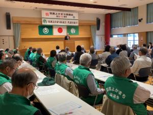 あいさつをする平井一三市長（筑紫）