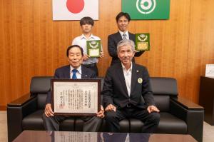 山口剣友会の皆さんと平井一三市長