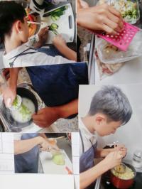 料理をしている写真