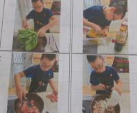 料理をしている写真