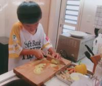 料理をしている写真