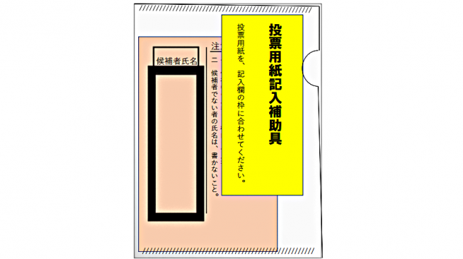 投票用紙記入補助具