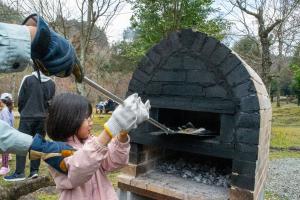 ピザ焼き体験のときのようす