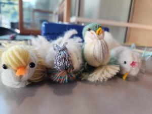 子どもアート毛糸の小鳥