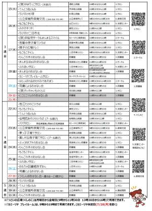 令和7年7月　市内のあそび場情報　裏