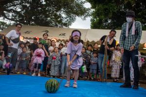 石崎夏祭りスイカ割り