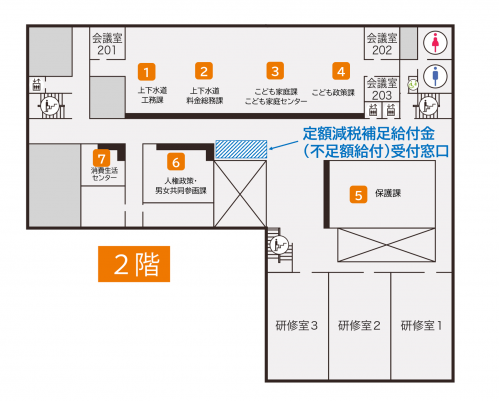 窓口の場所マップ