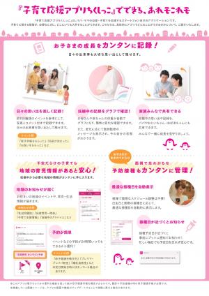 子育て応援アプリ　ちくしっこ　チラシ（裏）