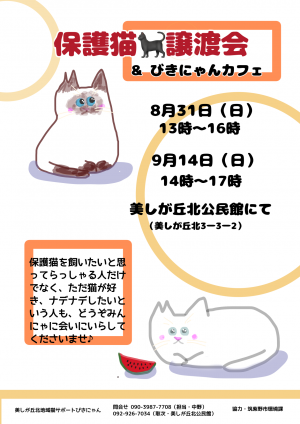 びきにゃん主催譲渡会チラシ