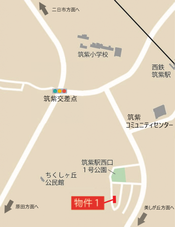位置図(物件1)
