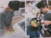 料理をしている写真