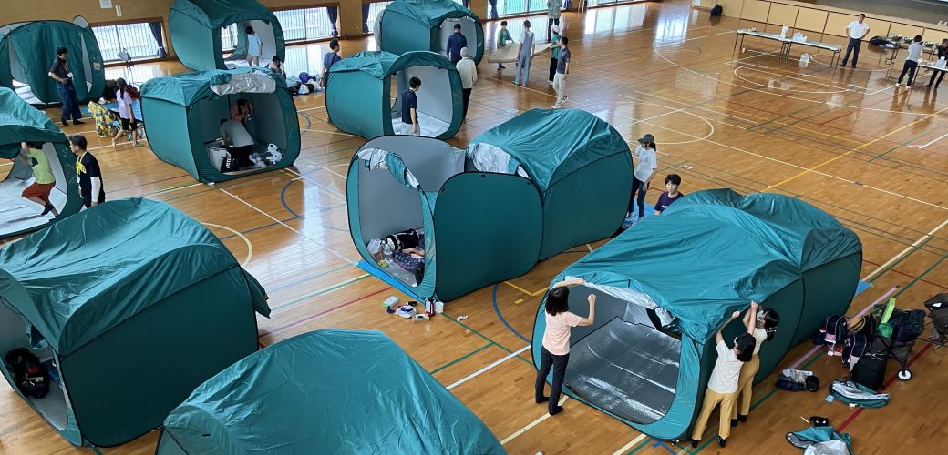 防災キャンプ（二日市東コミュニティ運営協議会）