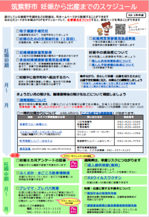 妊娠から出産までのスケジュール①
