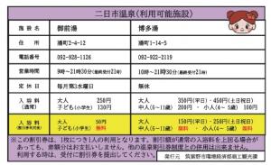 二日市温泉割引券裏面
