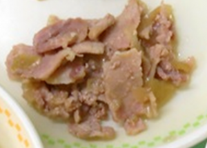 学校給食レシピ豚肉のしょうが焼きです