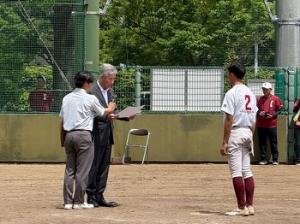 第25回筑紫野市長旗争奪中学校軟式野球大会 閉会式