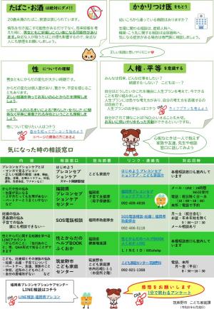 思春期からのプレコンセプションケアチラシ（R8裏）