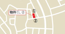 売却物件拡大位置図