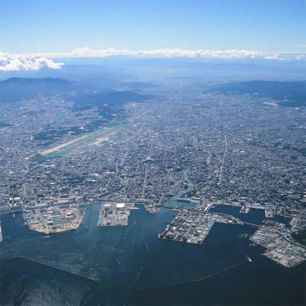 福岡市上空から筑紫野市への展望
