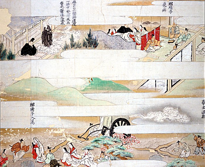 紙本著色武蔵寺縁起　第3幅（一部）の画像