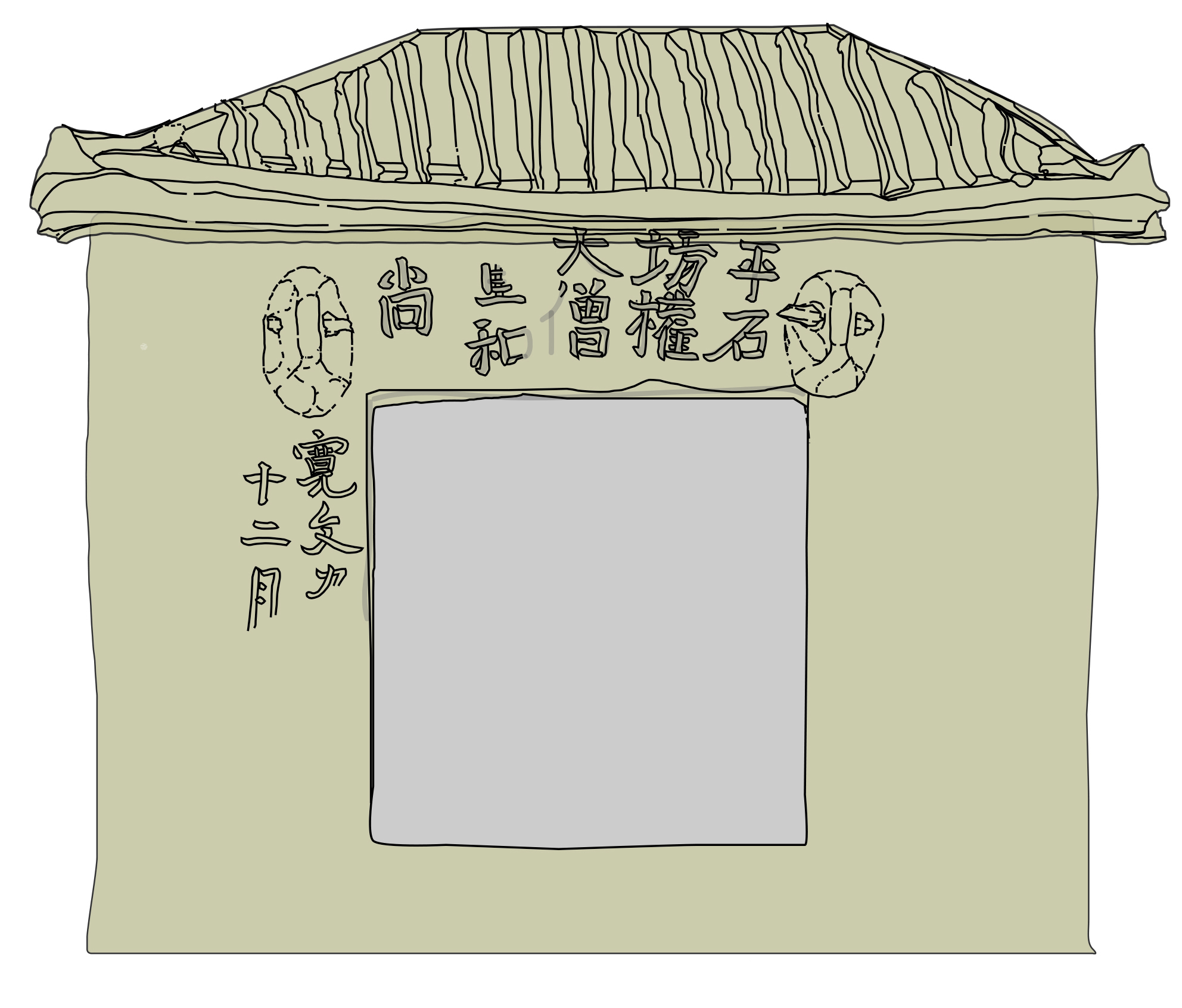 祠の復元想定図の画像