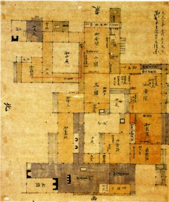 紙本著色山家御茶屋指図の画像