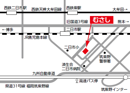 地域包括支援センターむさし位置図