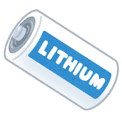 リチウムイオン二次電池のイラスト